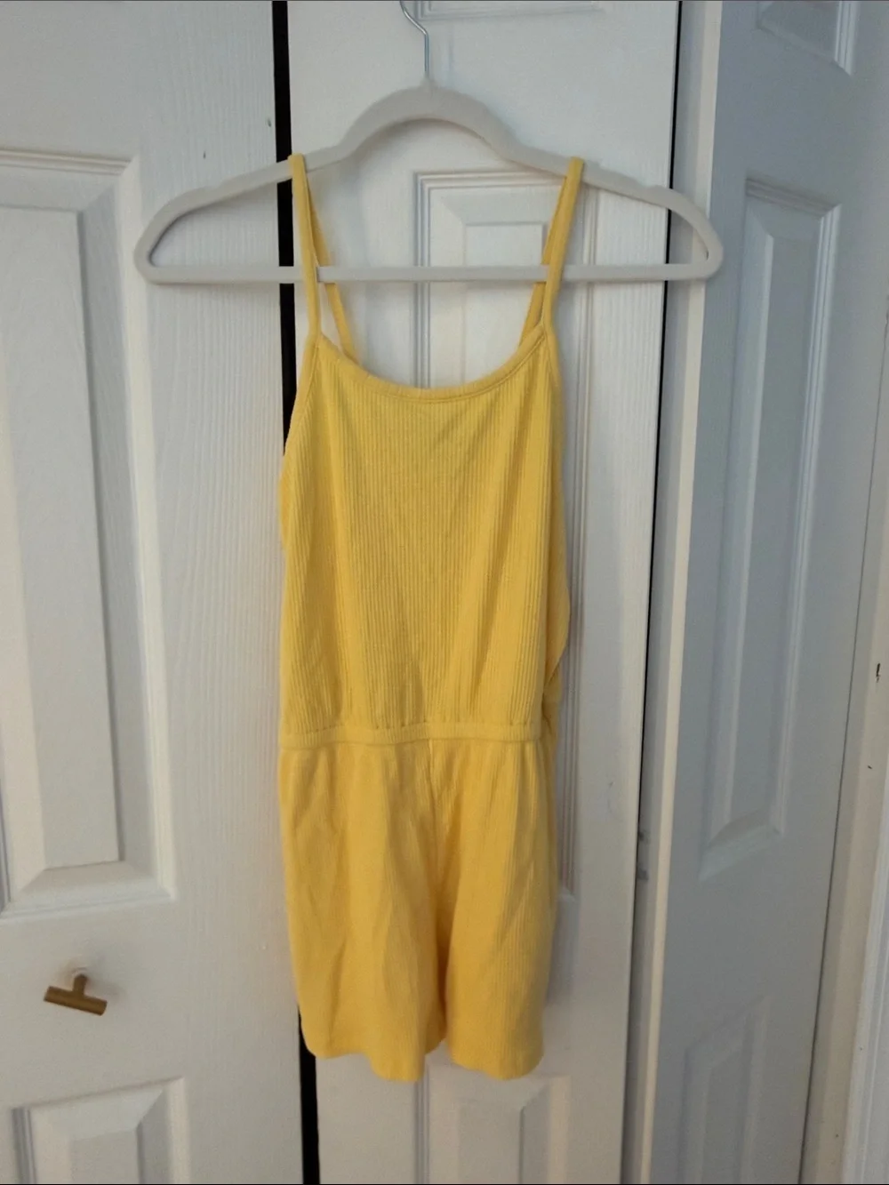 Old Navy Yellow Ribbed Girls' One-Piece Romper